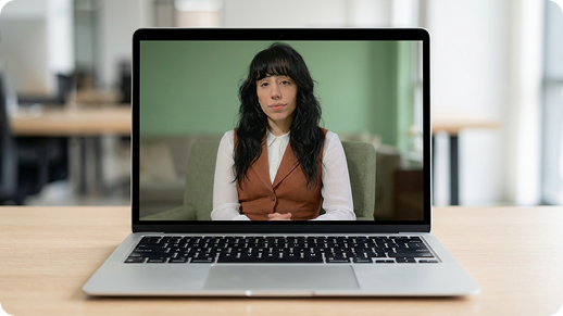 Notebook com chamada de vídeo terapia online